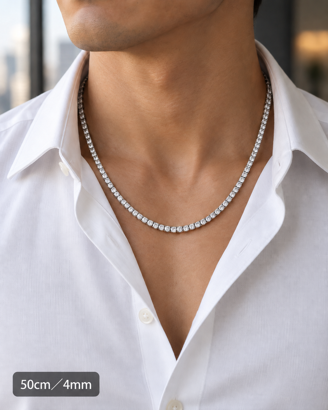 Tennis chain necklace