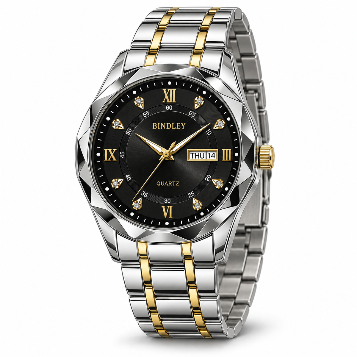 Luminous calendar watch