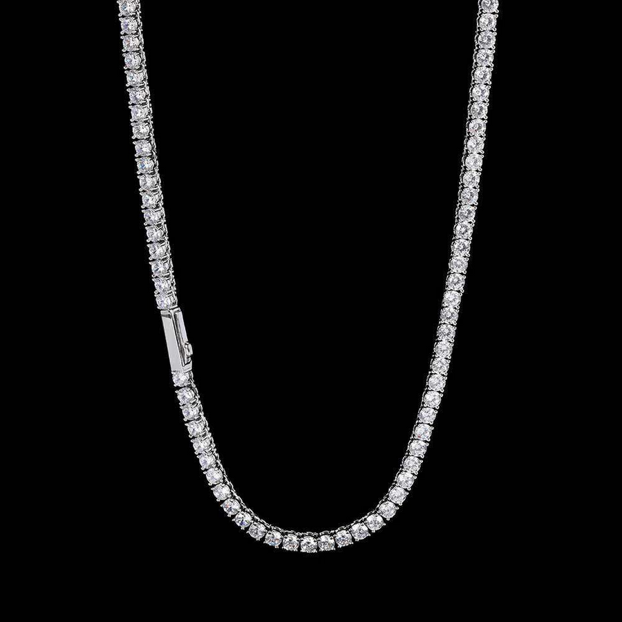 シルバーメッキ テニスチェーンネックレス 45cm 50cm 55cm