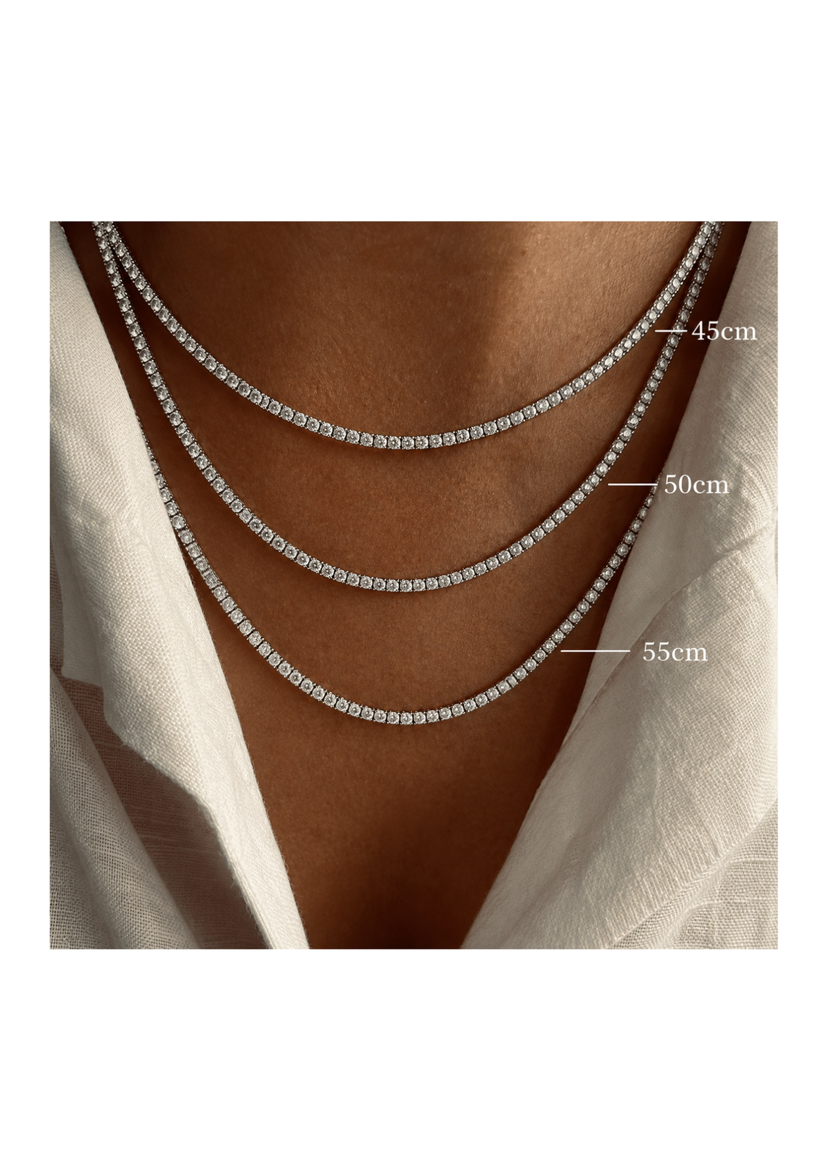 Tennis chain necklace