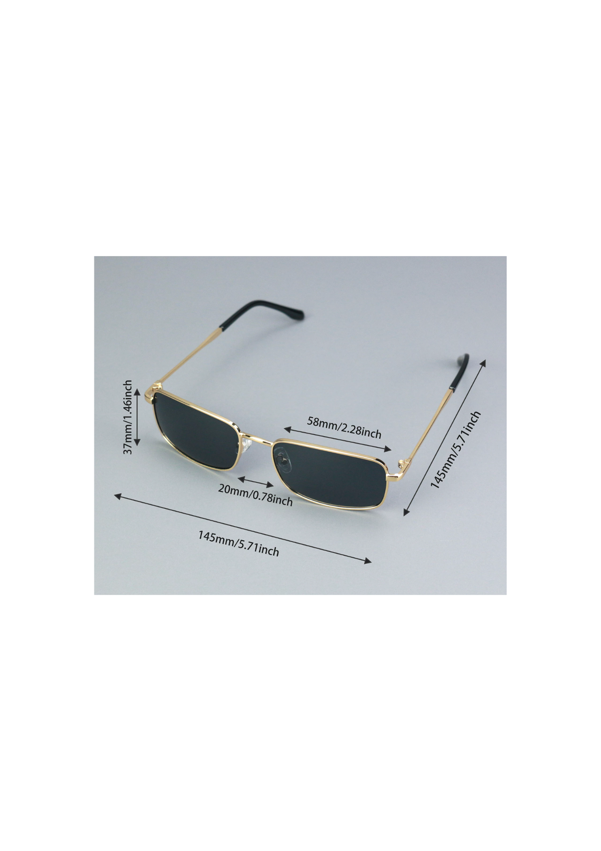 Square metal sunglasses