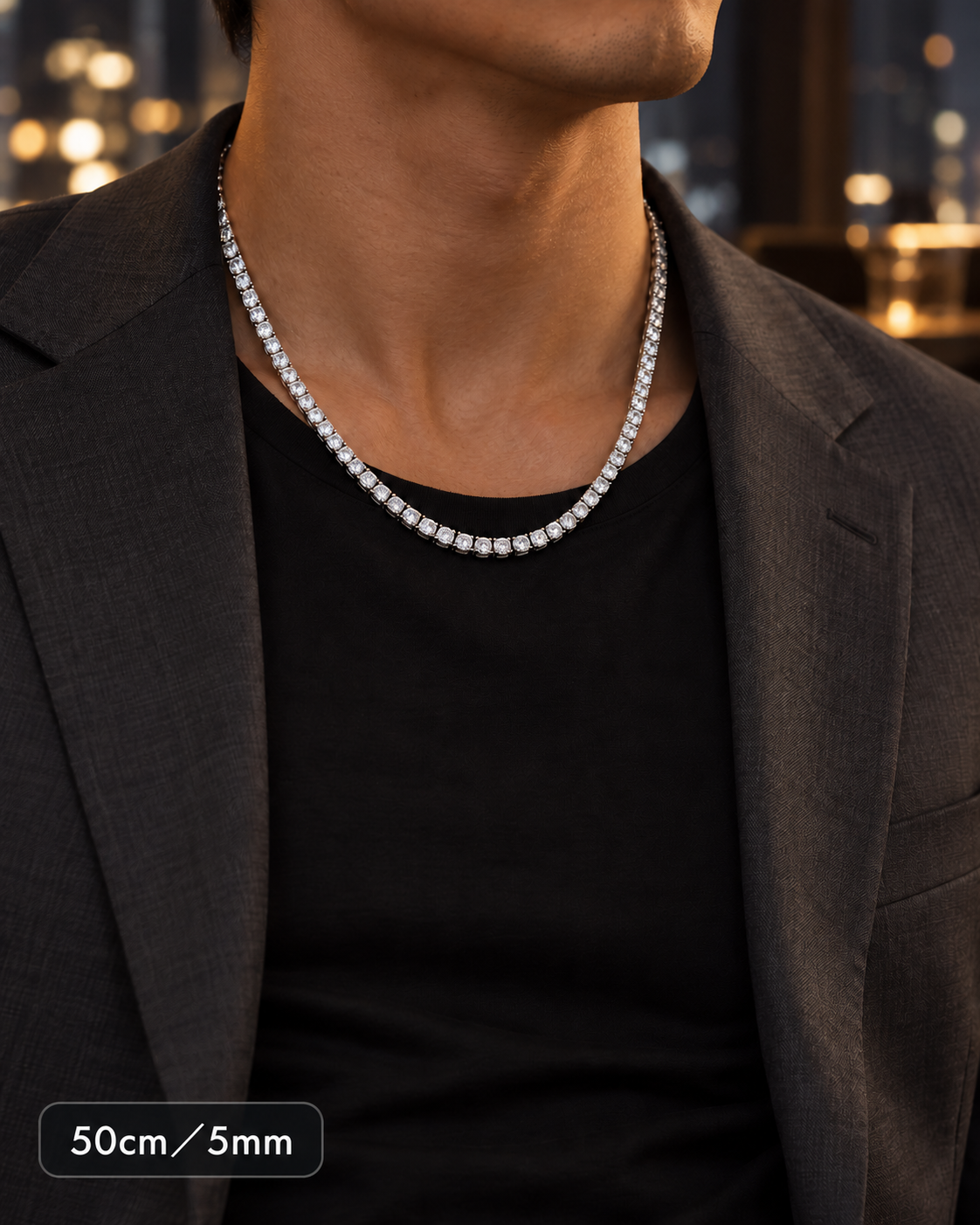 Tennis chain necklace