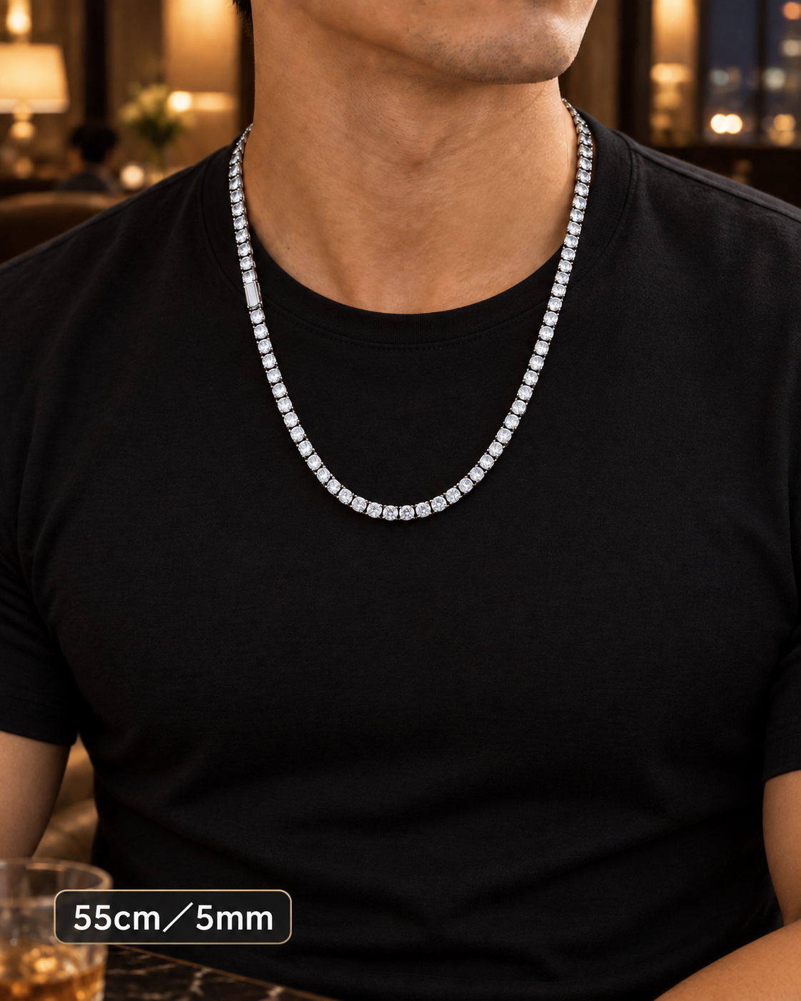 Tennis chain necklace