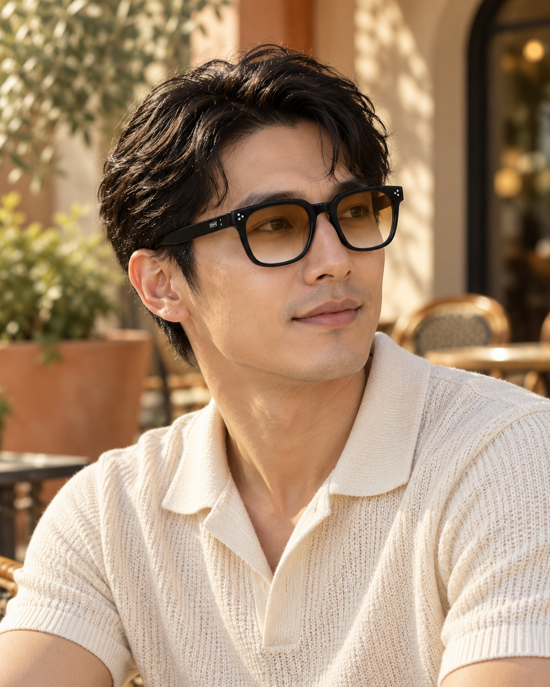 Tinted square sunglasses