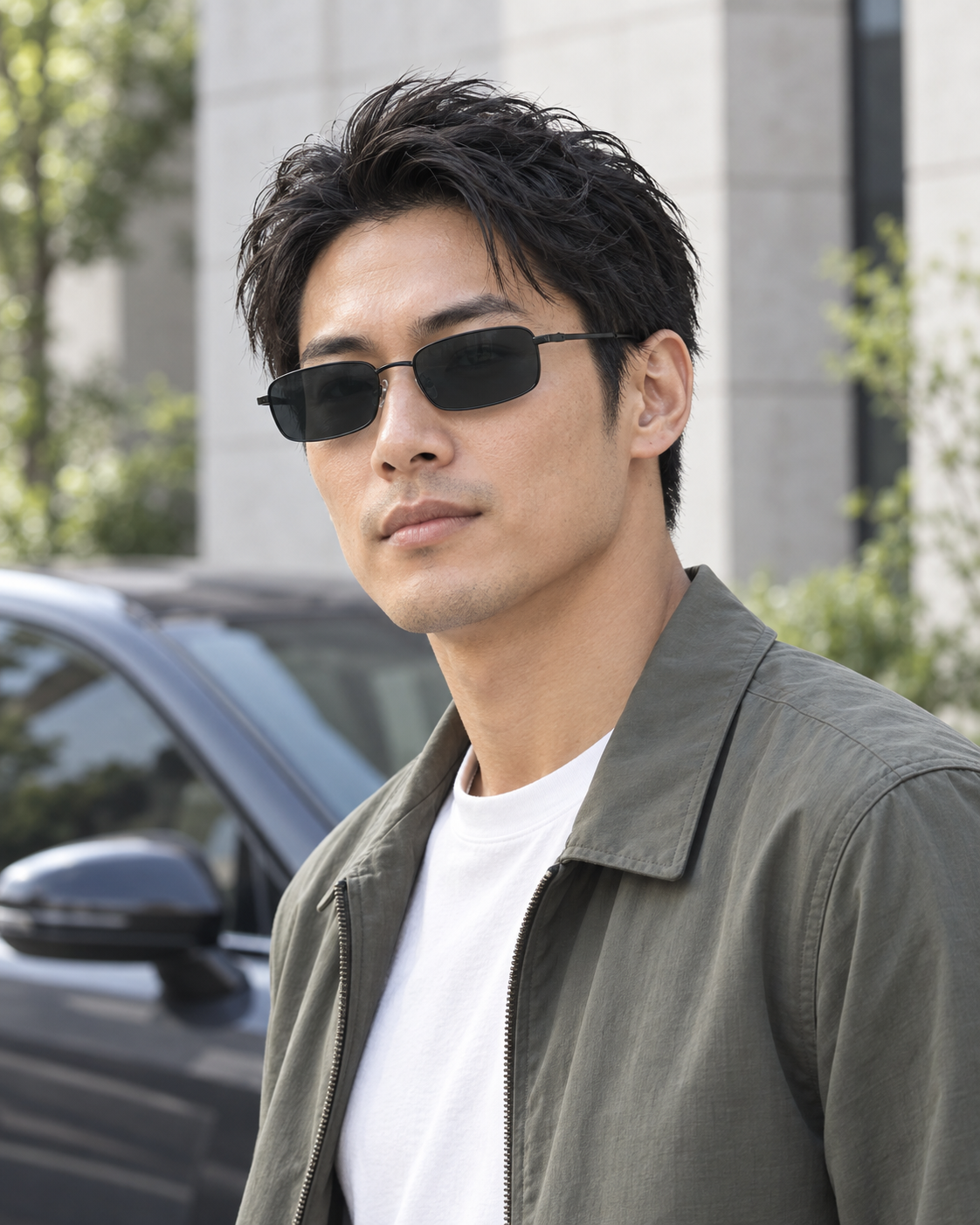 Square metal sunglasses