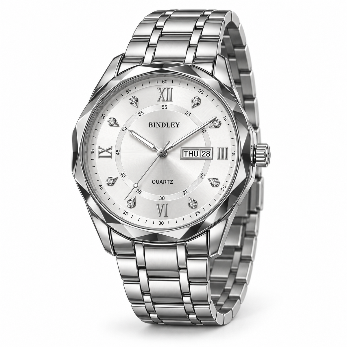 Luminous calendar watch